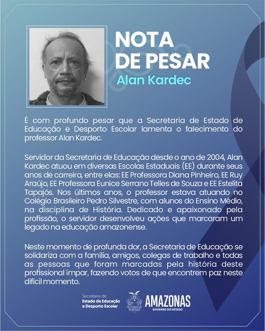 NOTA DE PESAR ALAN KARDEC