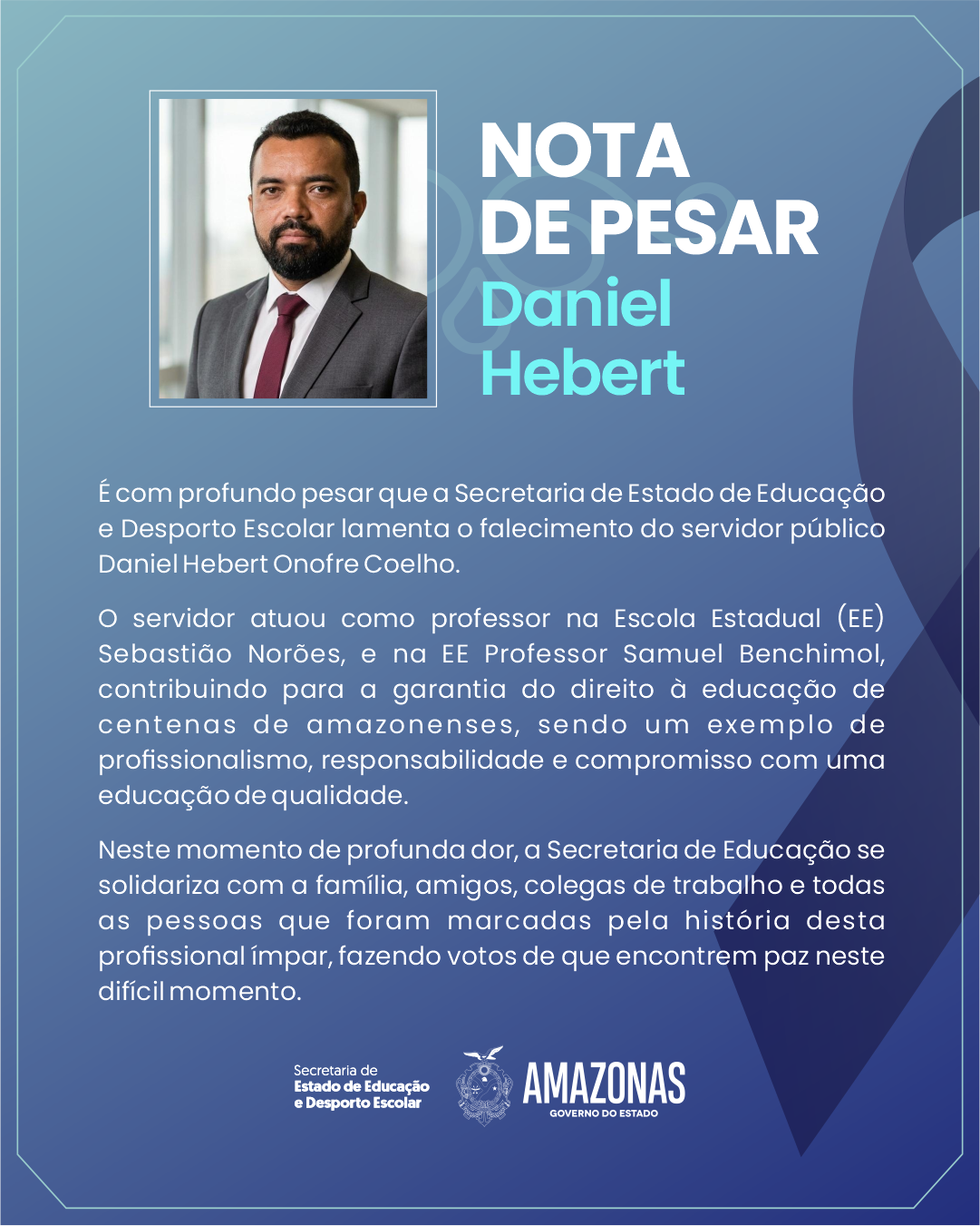 NOTA DE PESAR DANIEL HEBERT