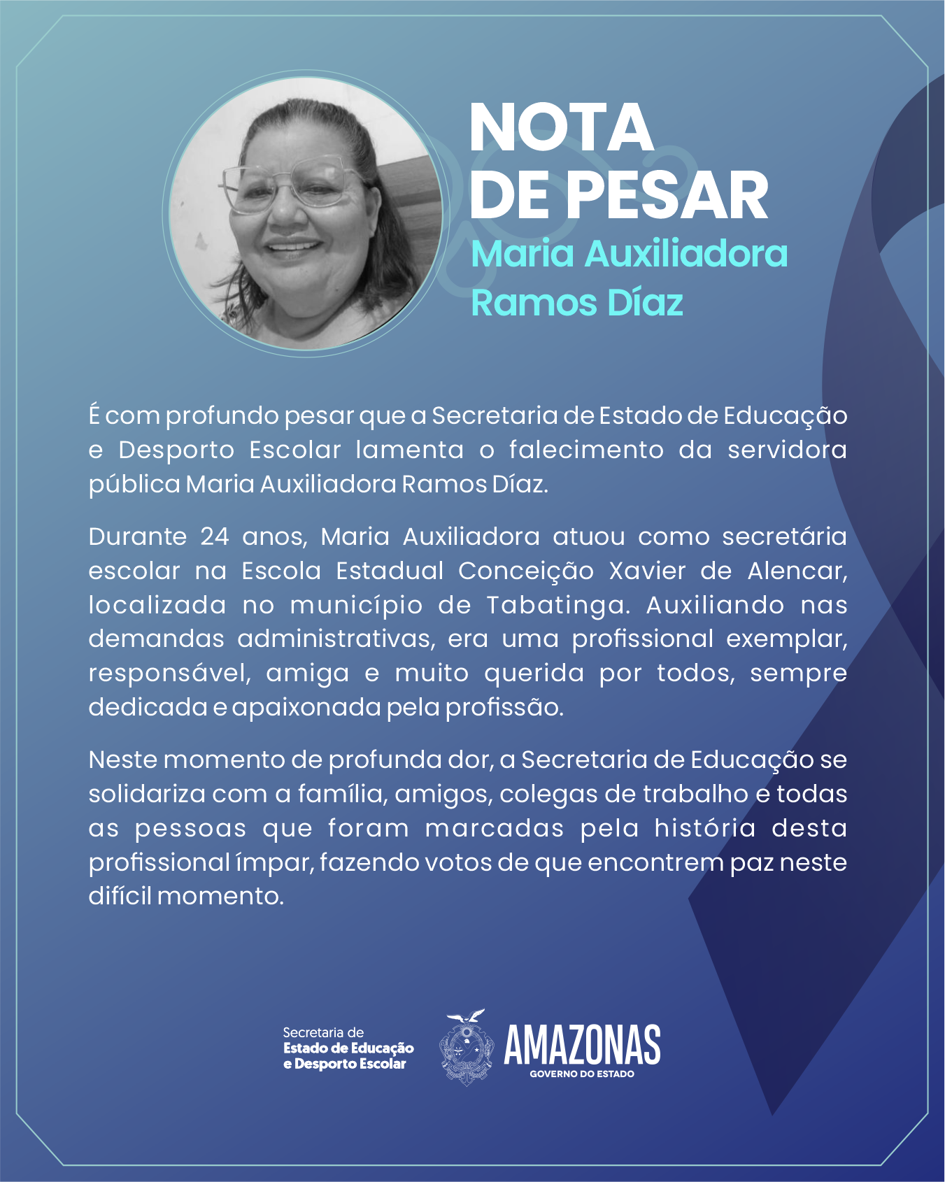 NOTA DE PESAR MARIA