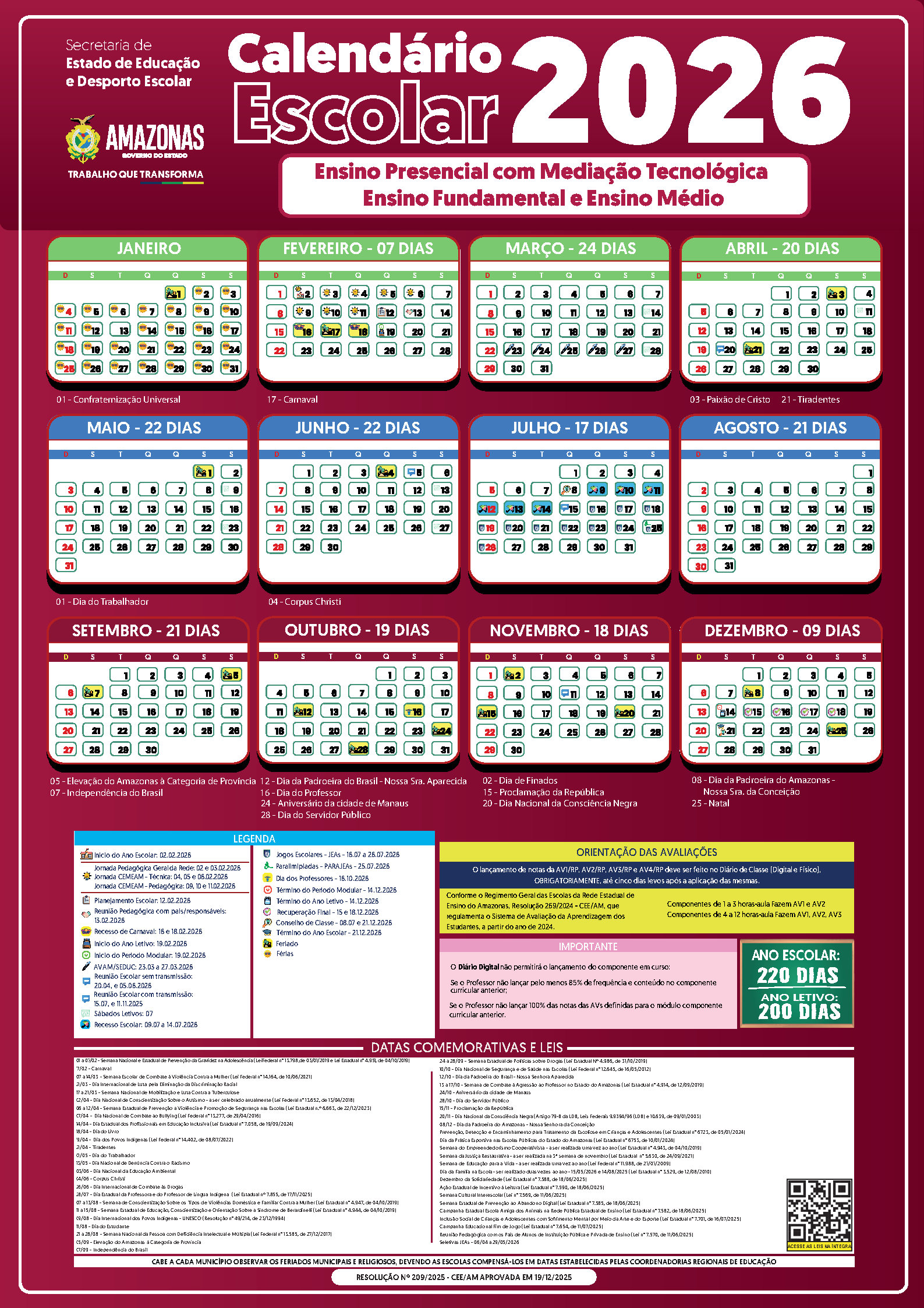 CALENDARIO 2026   Ensino Presencial com Mediao Tecnolgica